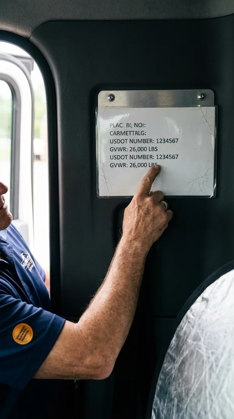 USDOT licensing placard verification in Campbellsville
